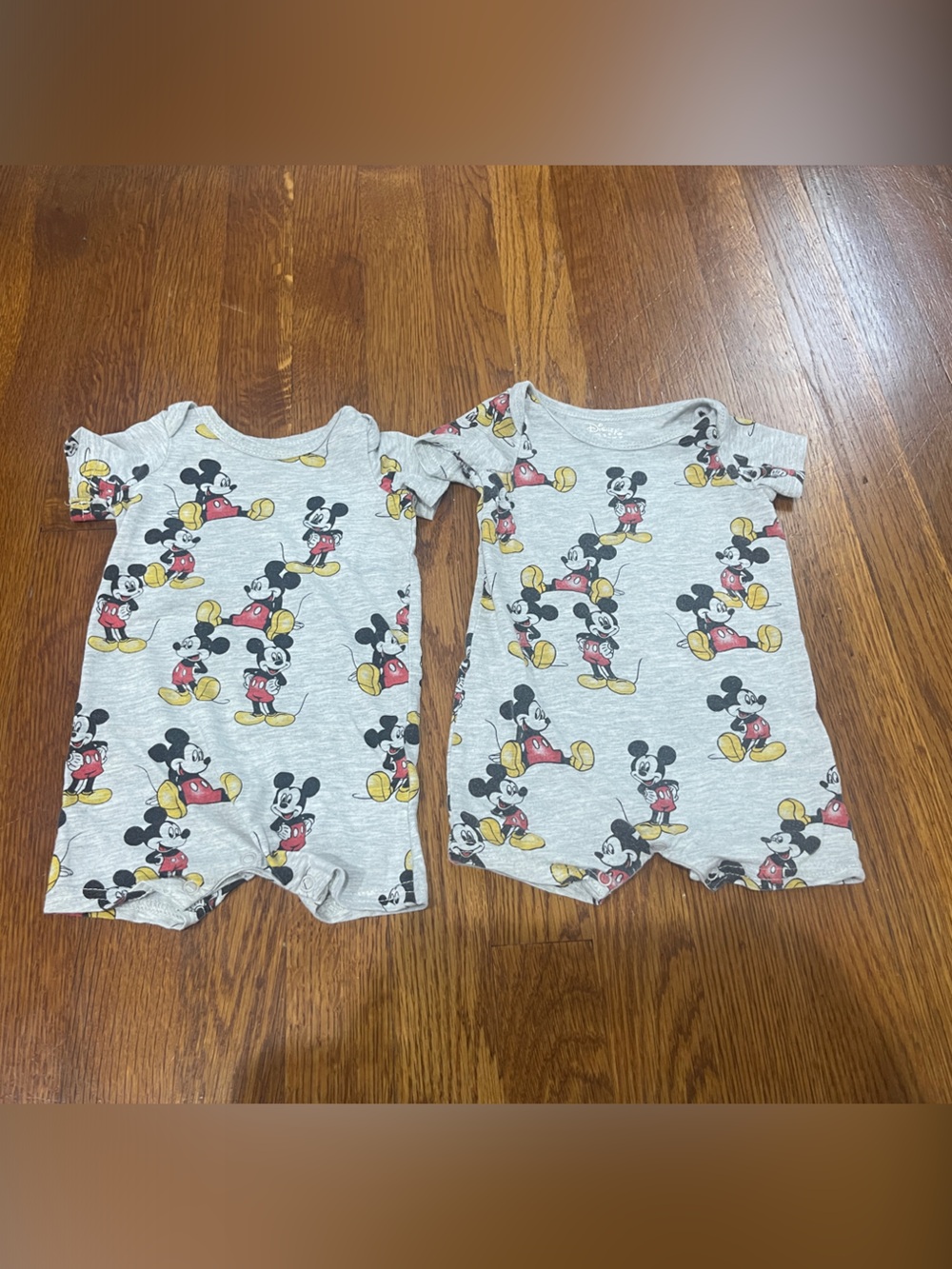 Twins! Mickey Disney rompers 3-6 months